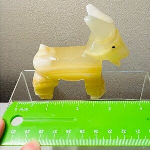 Hand carved stone goat